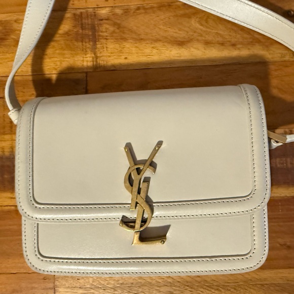 Yves Saint Laurent Cream White Solferino Small Satchel Box Leather - Picture 7 of 12